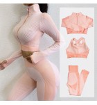 女裝運動服速乾彈力緊身三件套