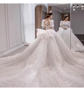 新娘婚紗禮服裙齊地款/拖尾款